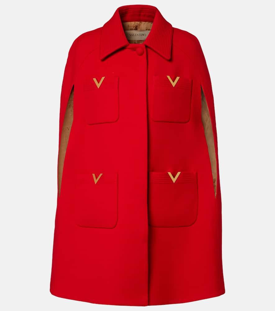 valentino vlogo wool cape