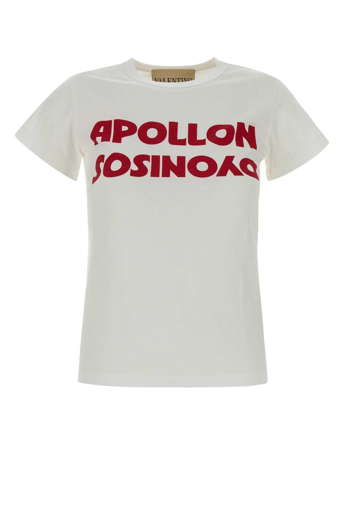 valentino white cotton t-shirt