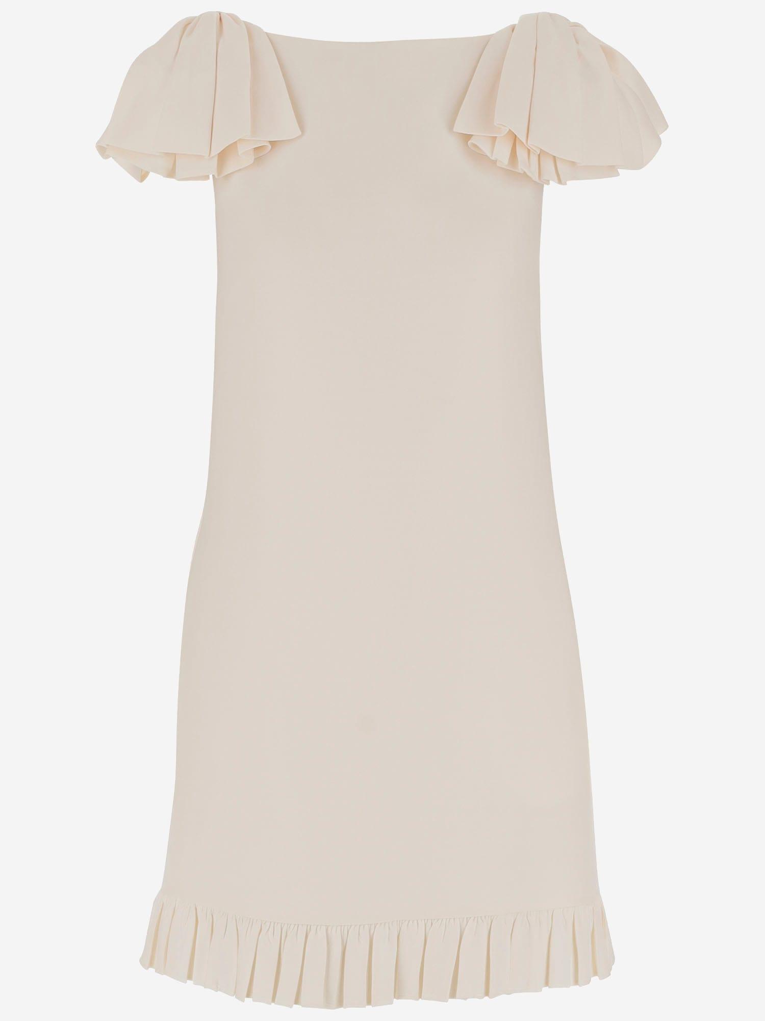valentino white wool mini dress