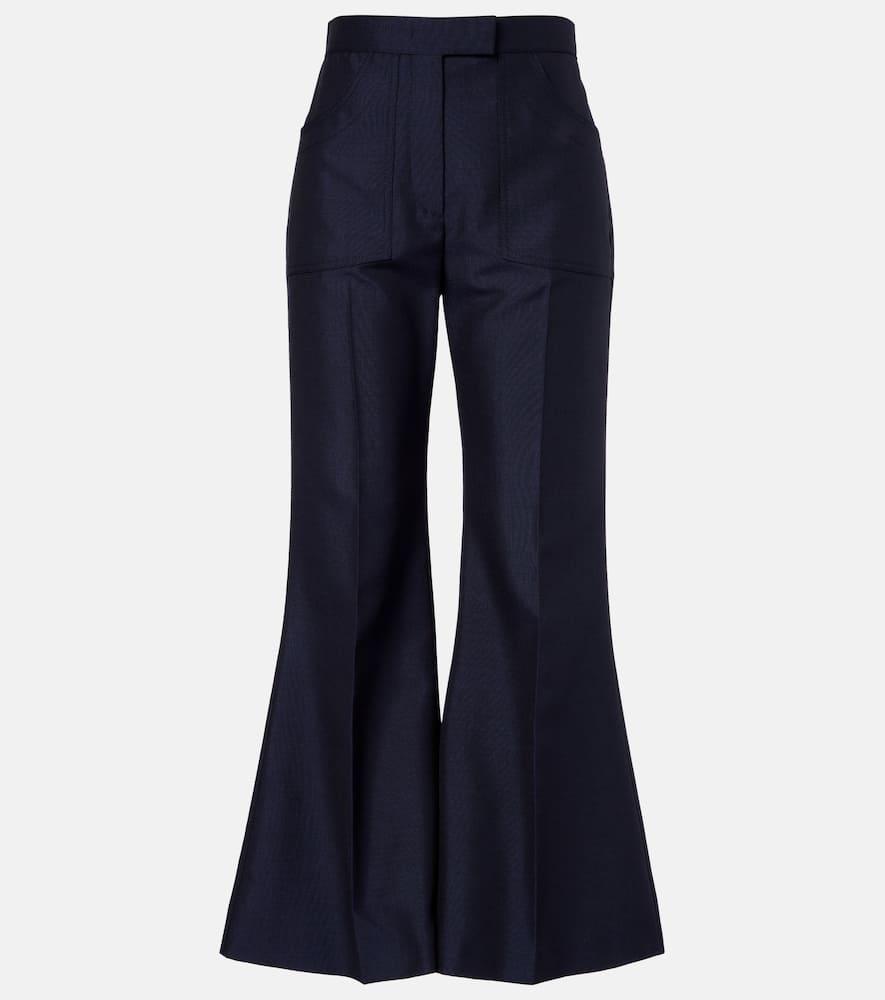 valentino wool and mohair flared pants