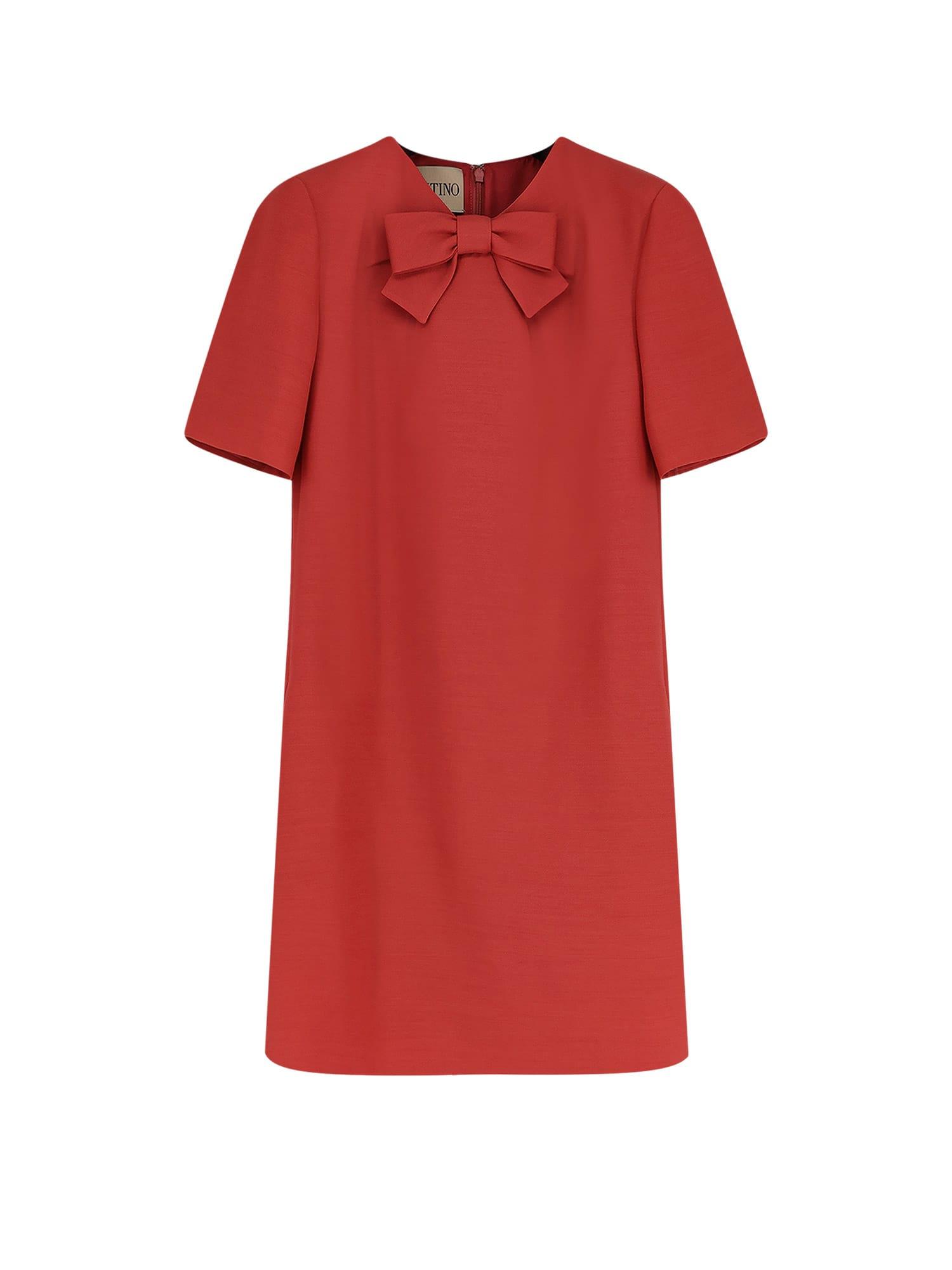 valentino wool and silk blend short dress