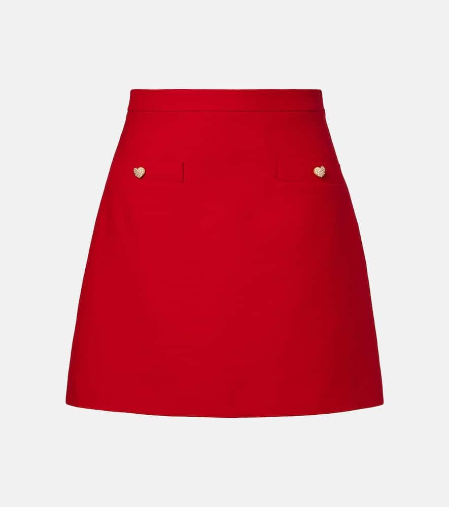 valentino wool and silk crepe couture miniskirt