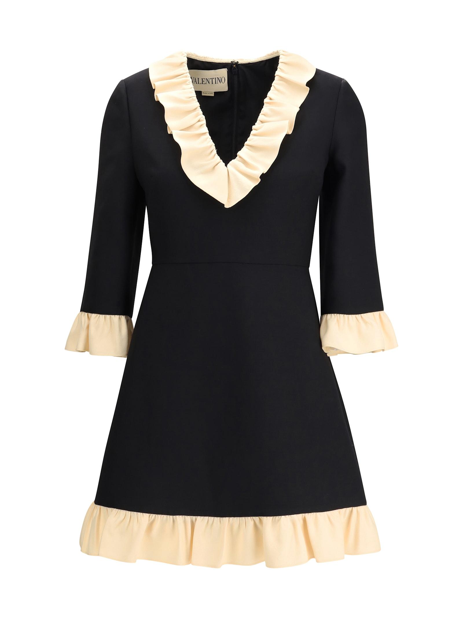 valentino wool and silk short dress