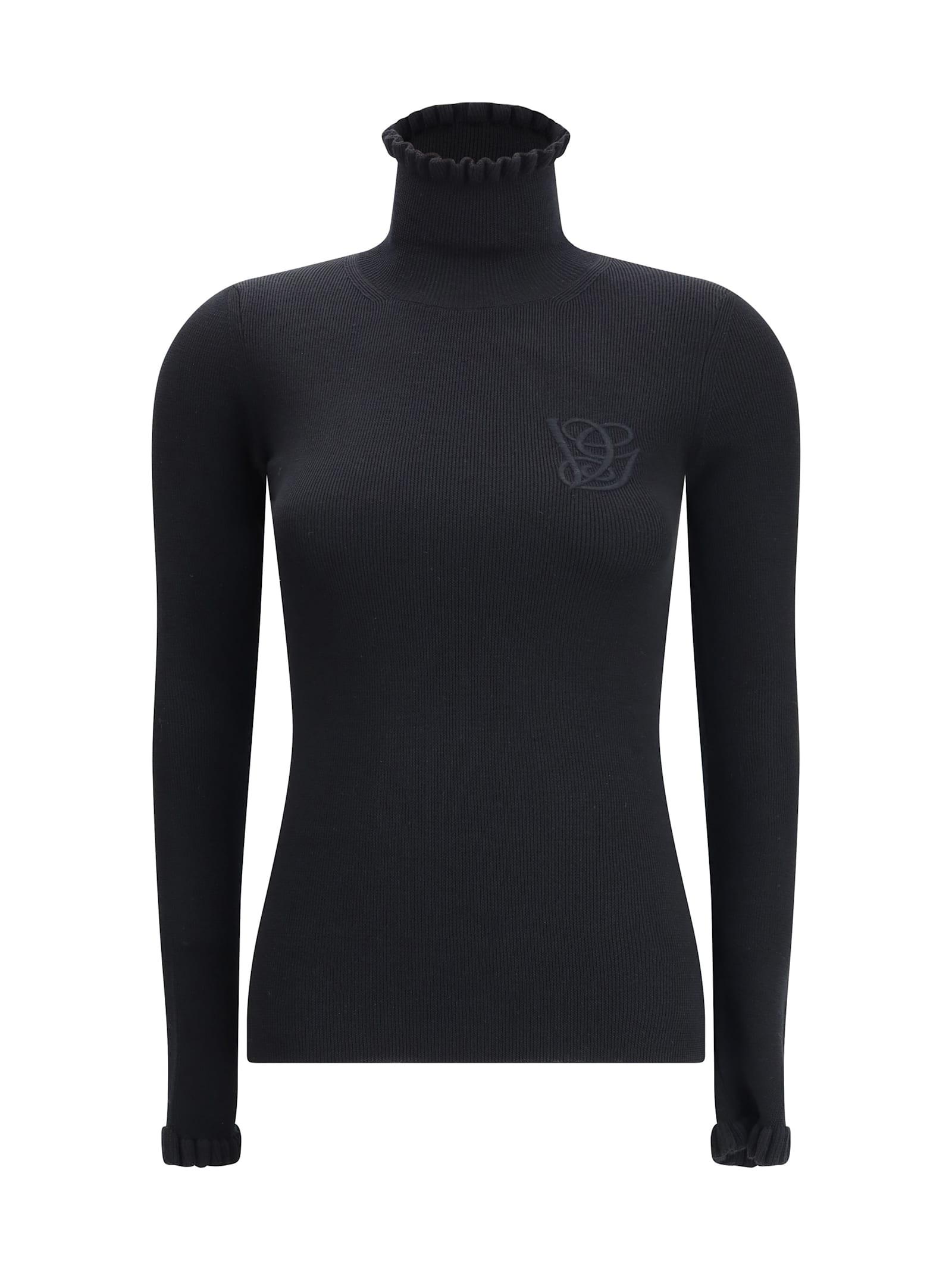 valentino wool sweater with ruffled collar