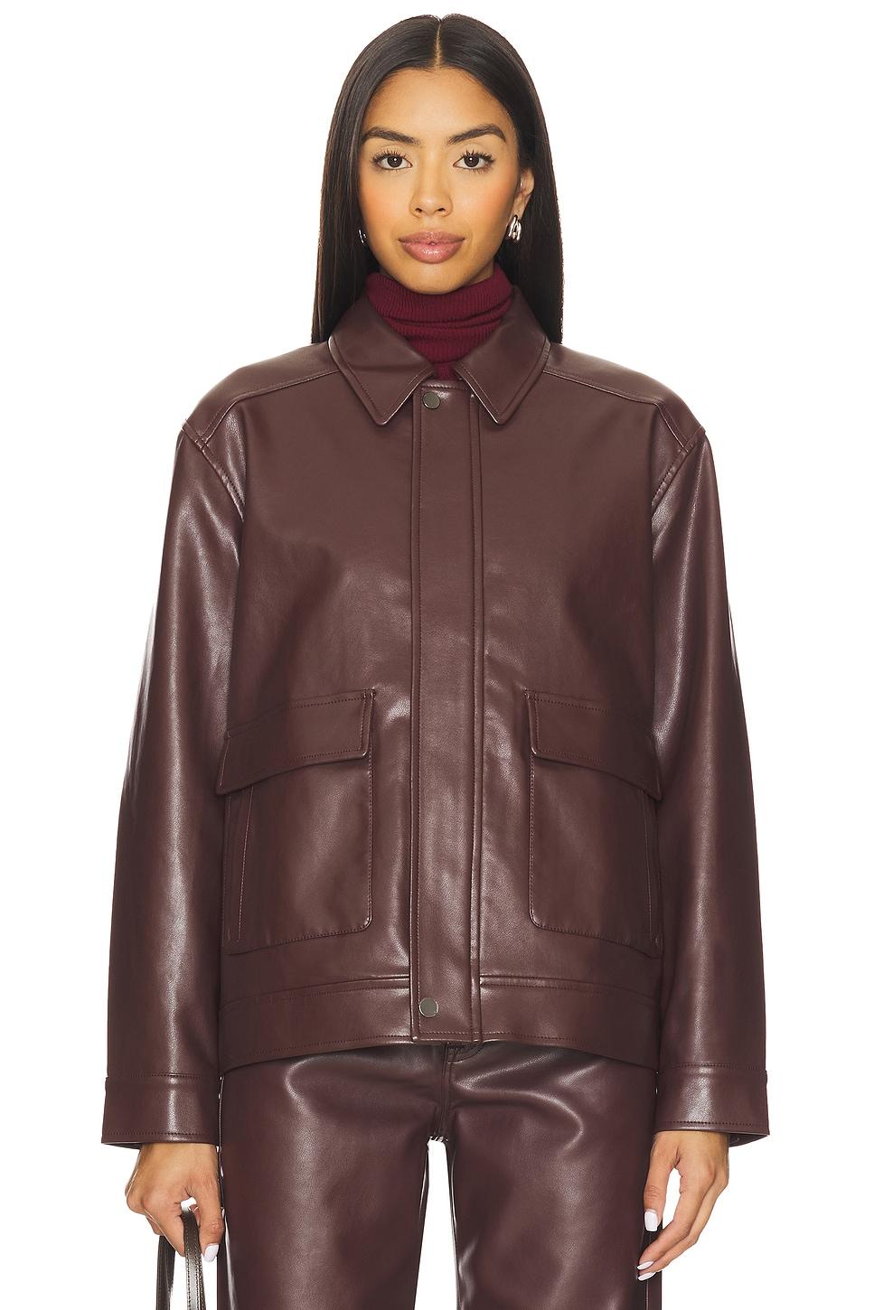 valerie faux leather bomber jacket