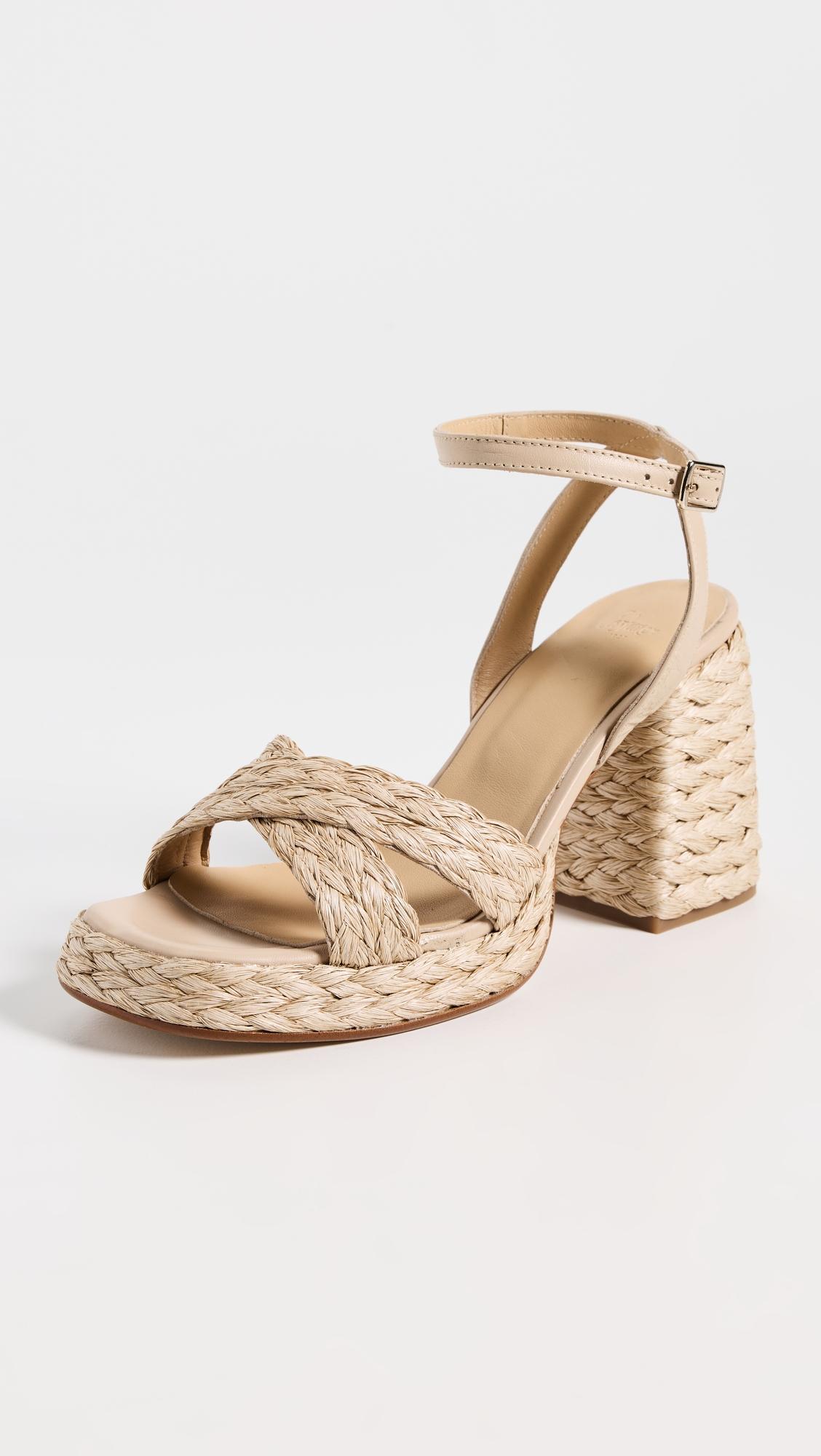 valeriette raffia heeled sandals