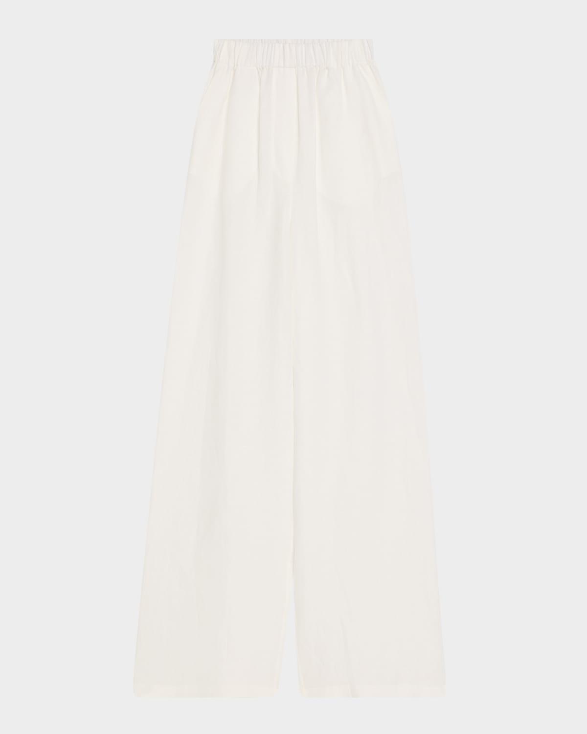 valerio linen straight-leg sunny trousers