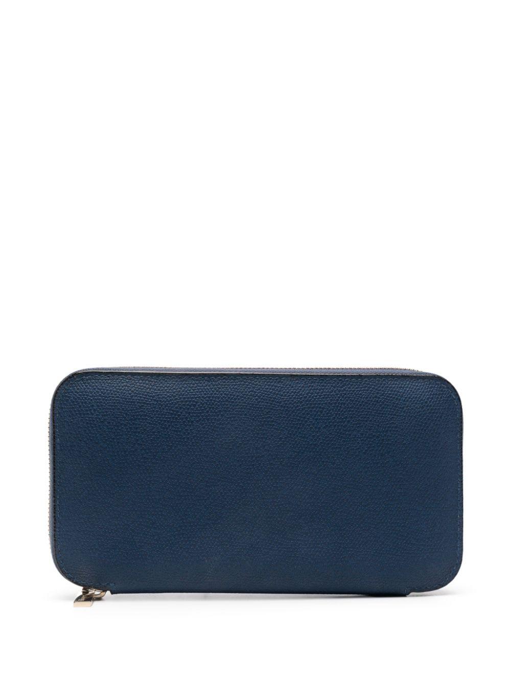 valextra leather continental wallet