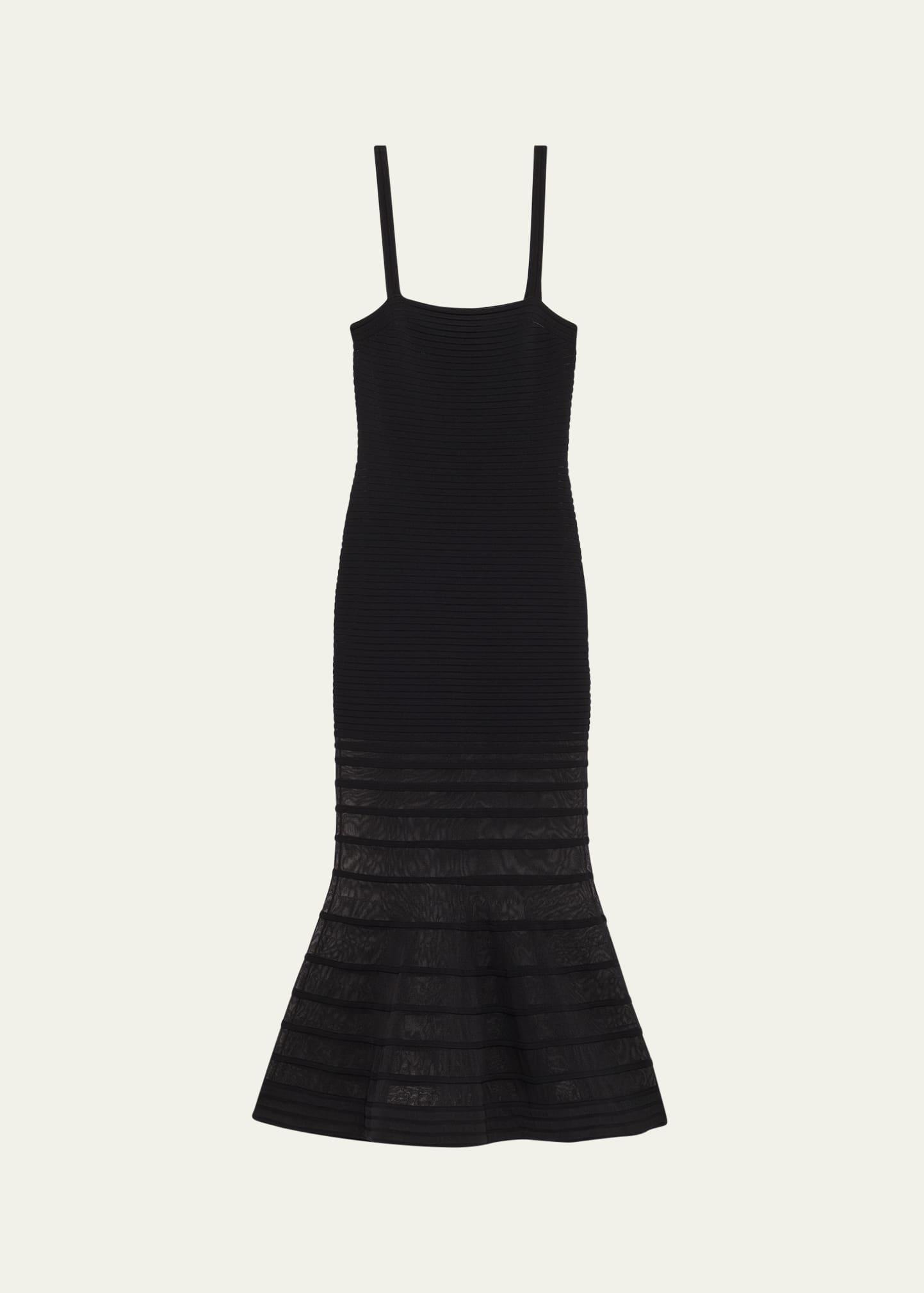 vallarie stripe illusion midi dress