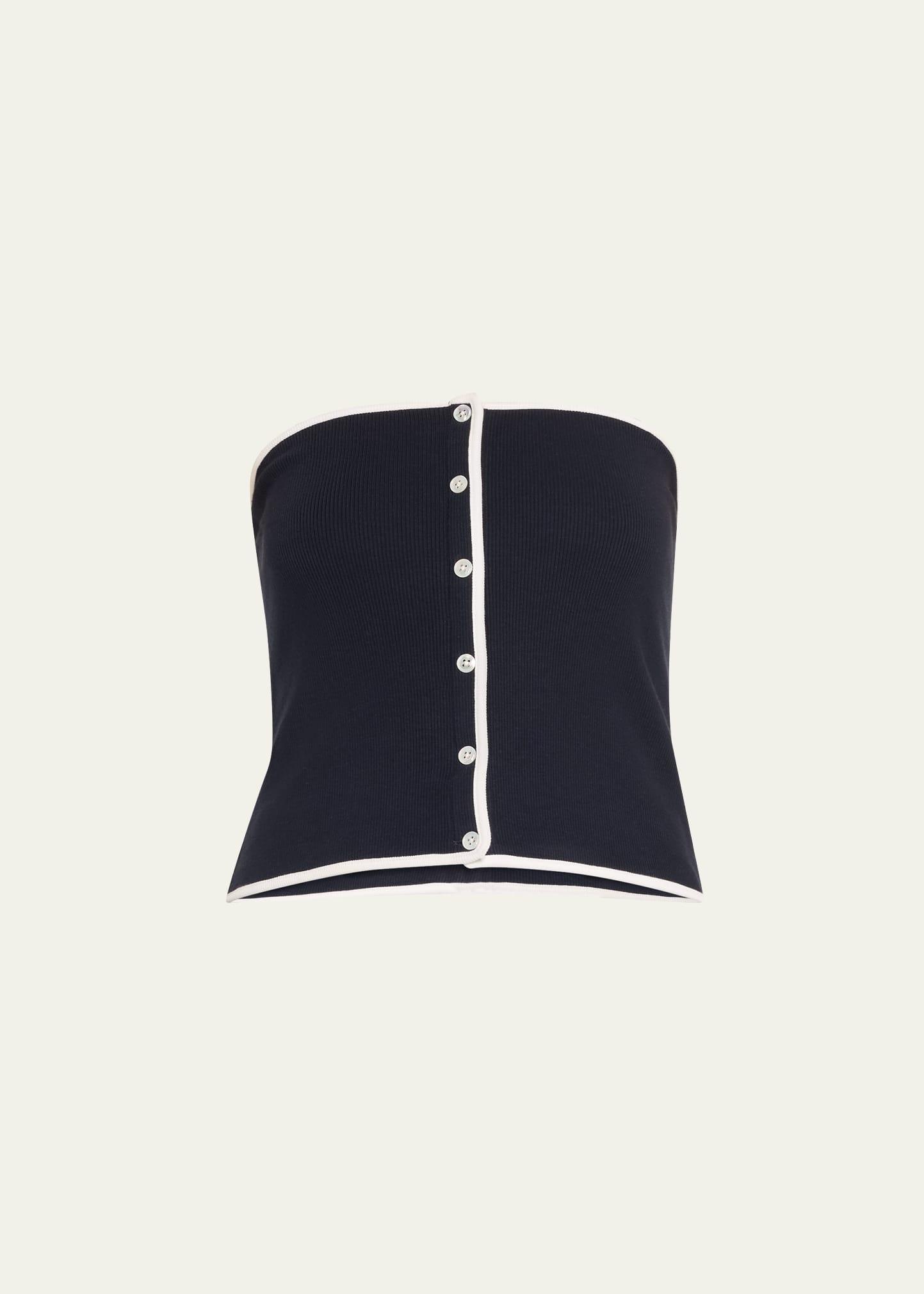 valley button-front tube top