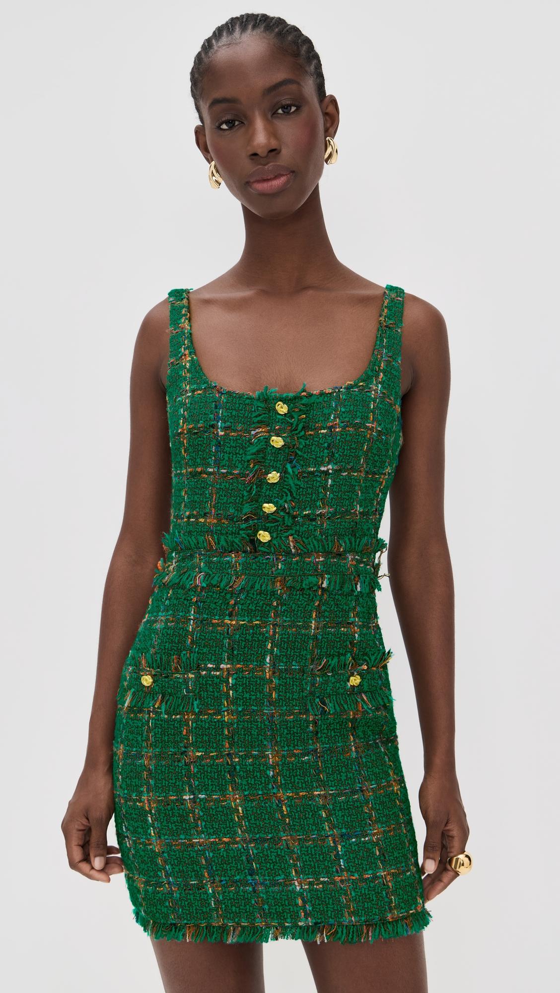 valli square neck mini dress