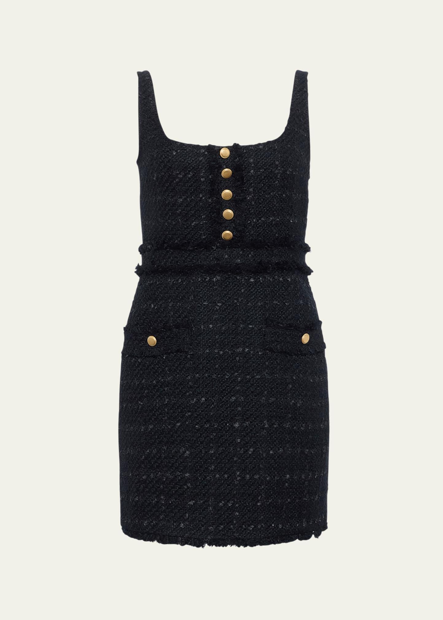 valli square-neck tweed mini dress