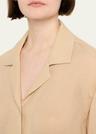 vally studded cropped gauze shirt