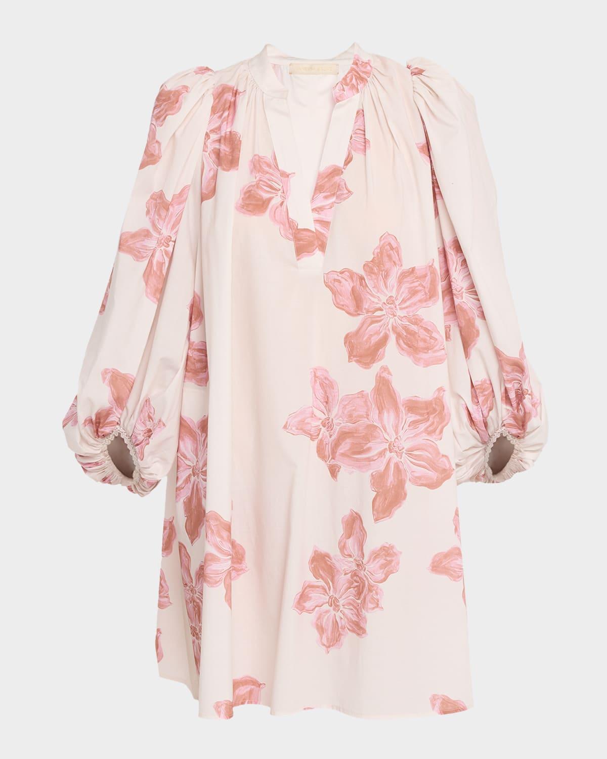 vanessa floral-print mini shift dress