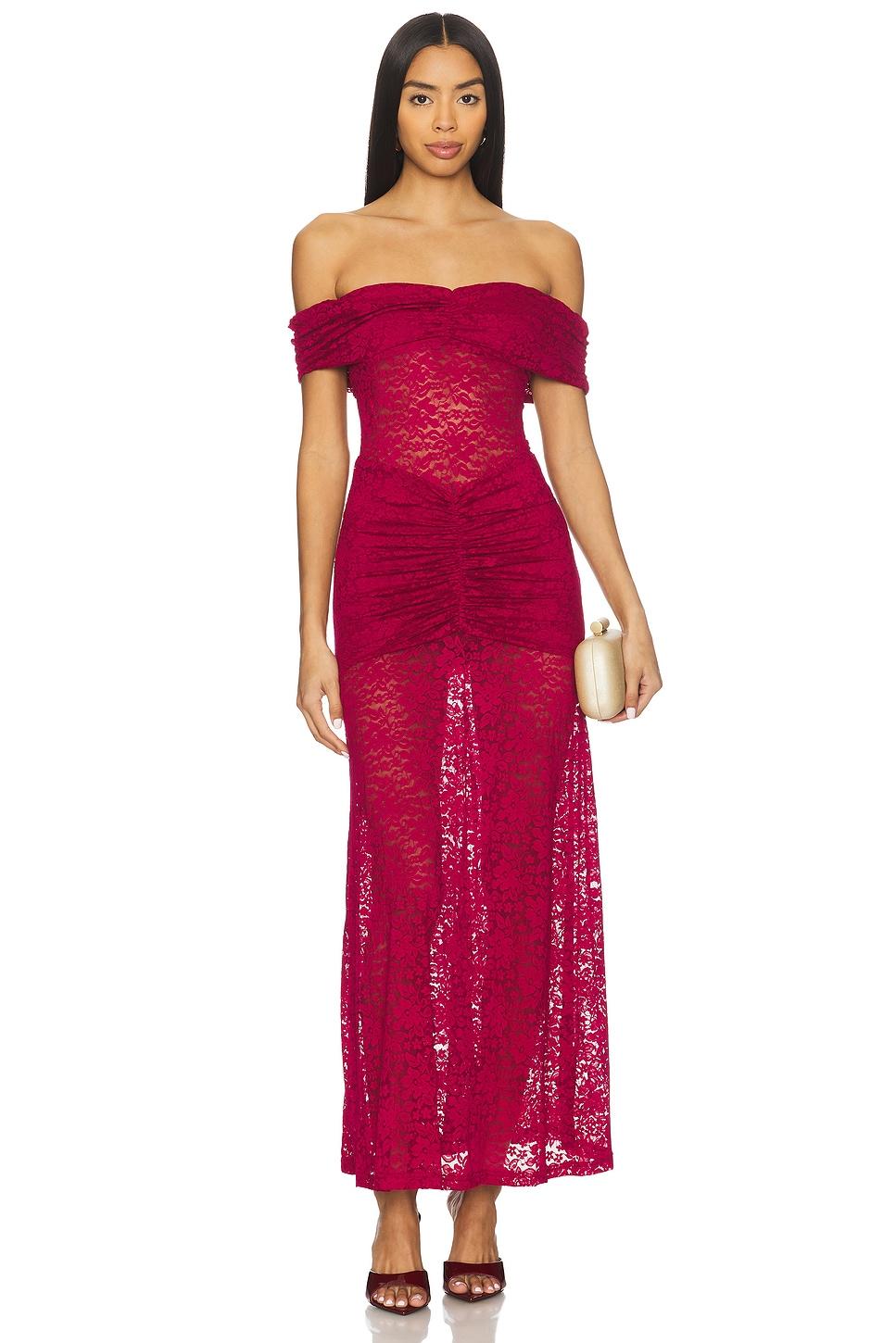 vaneya lace maxi dress