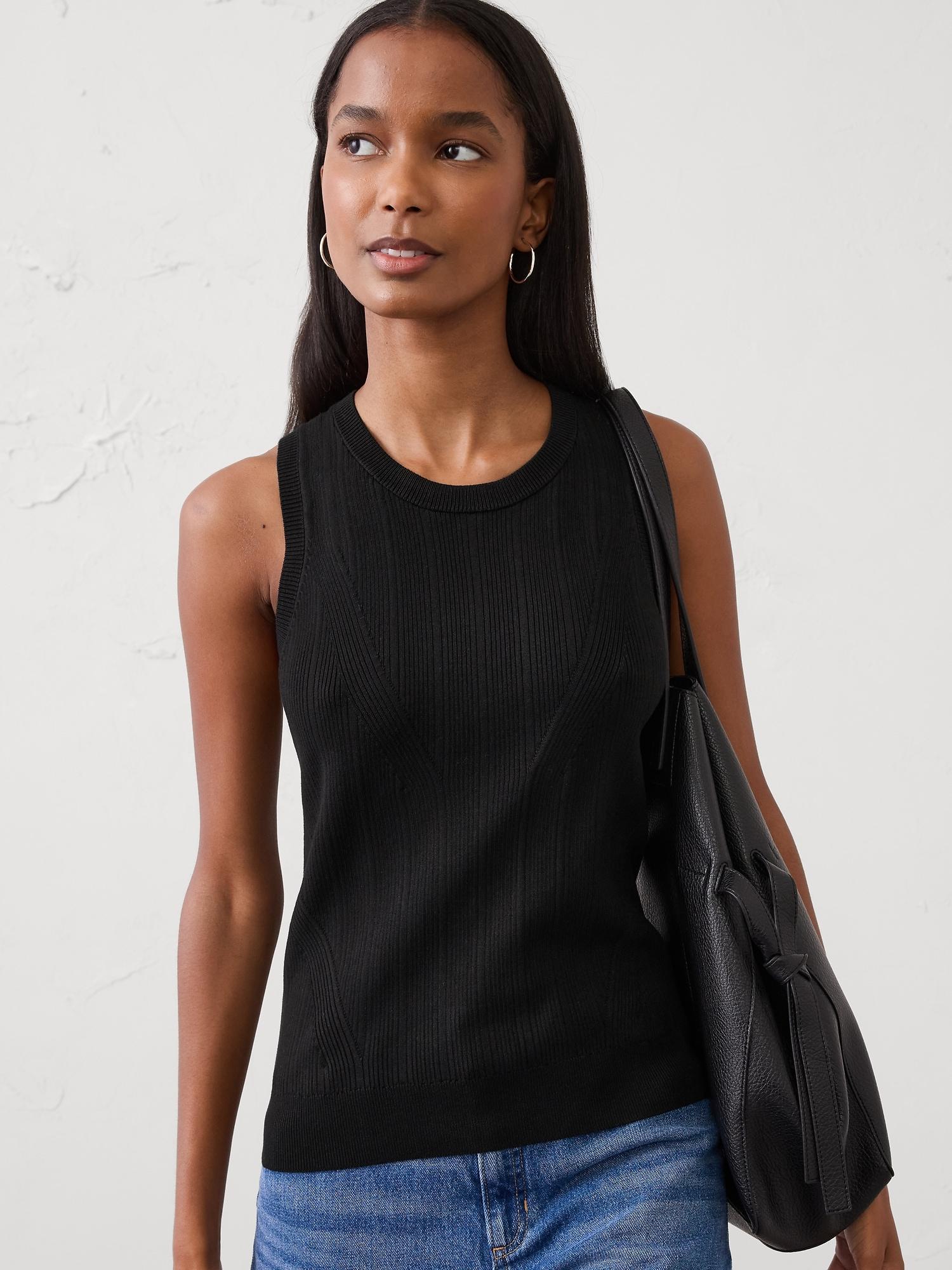 variegated ribbed shell sweater