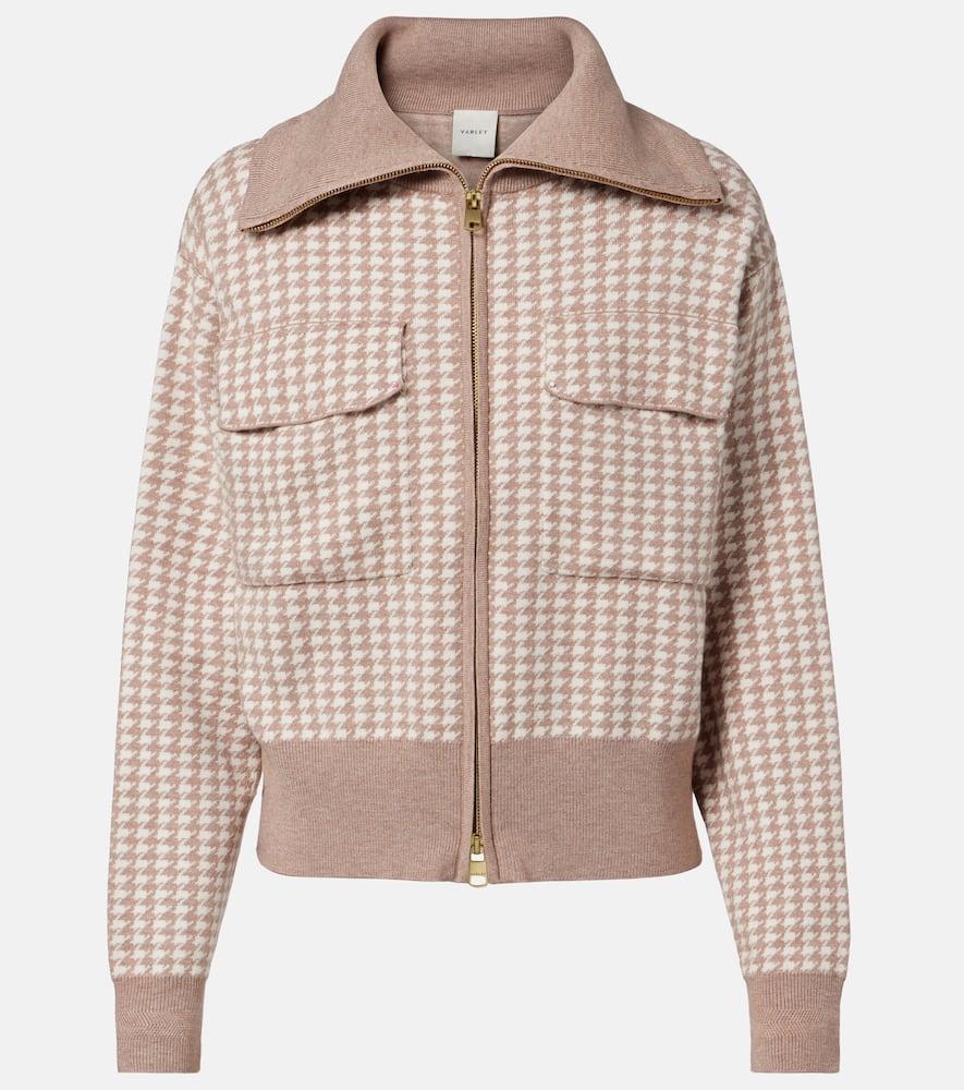 varley ablett houndstooth jacquard jacket