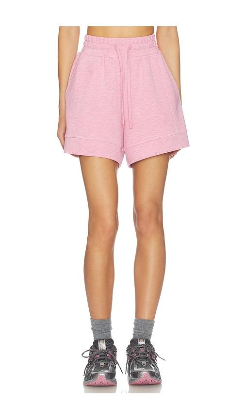 varley atrium high rise short in rose.