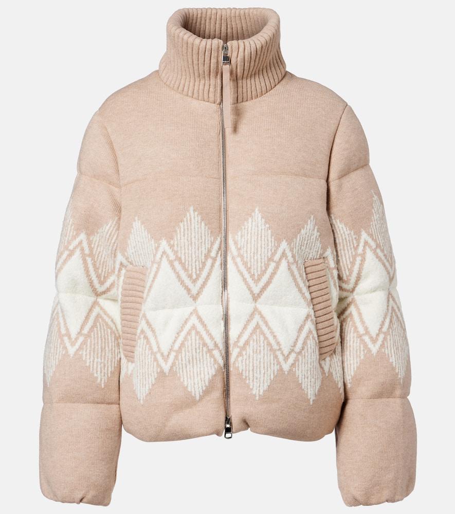 varley belinda knitted puffer jacket