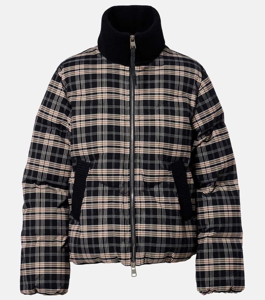 varley bryony checked flannel puffer jacket