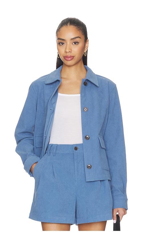 varley carlotta jacket in blue.