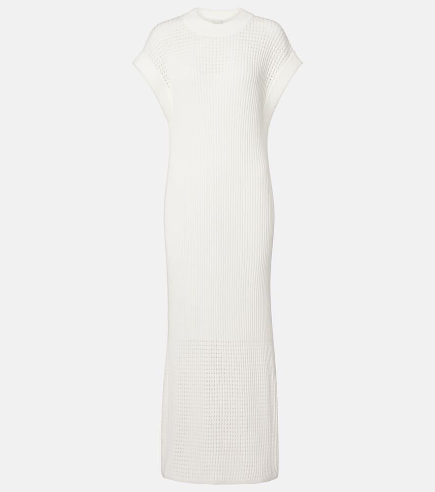 varley cheston pointelle cotton maxi dress