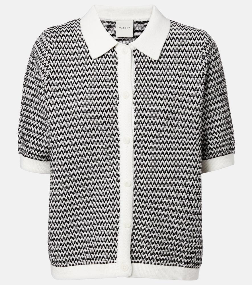varley gaelle chevron cotton cardigan
