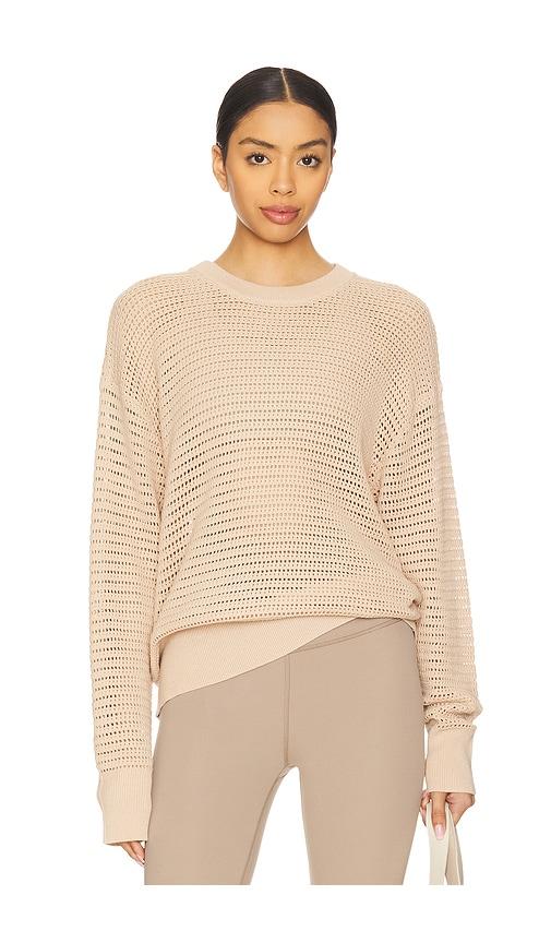 varley kershaw sweater in beige.