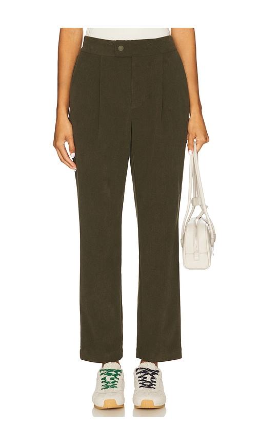 varley nell reg tapered leg 27 pant in green.