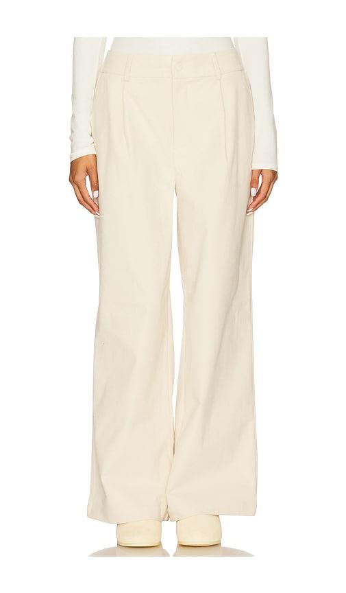varley rocio wide leg 29.5 pant in ivory.