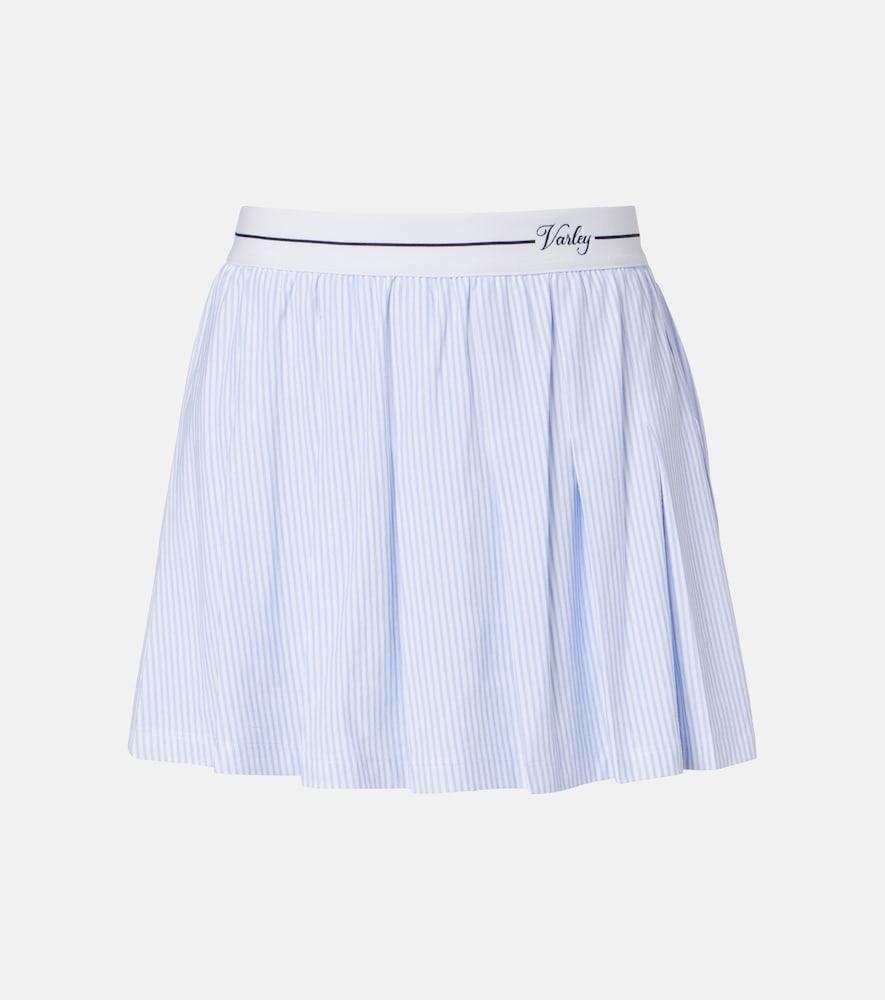 varley toyah striped tennis skirt