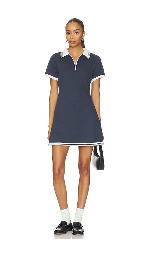 varley valentina court dress in navy.