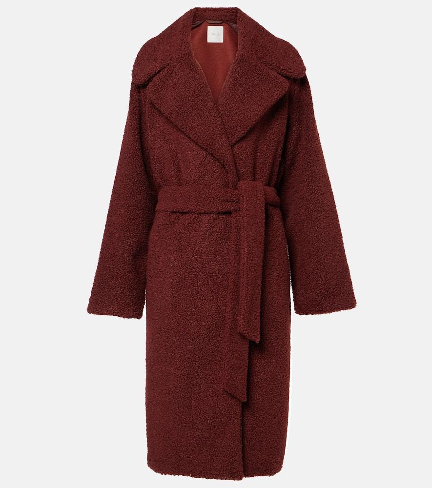 varley vermont faux shearling wrap coat