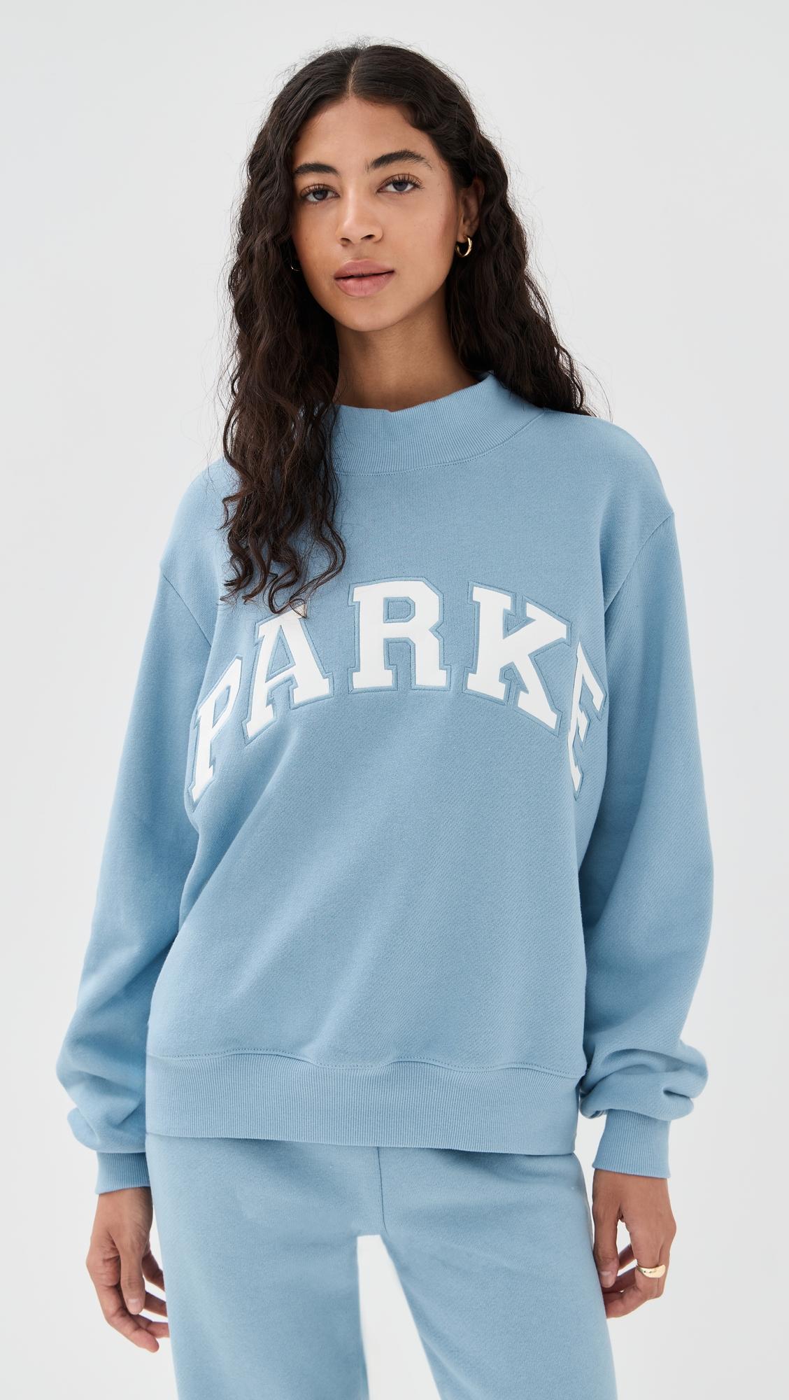 varsity mock neck sweatshirt