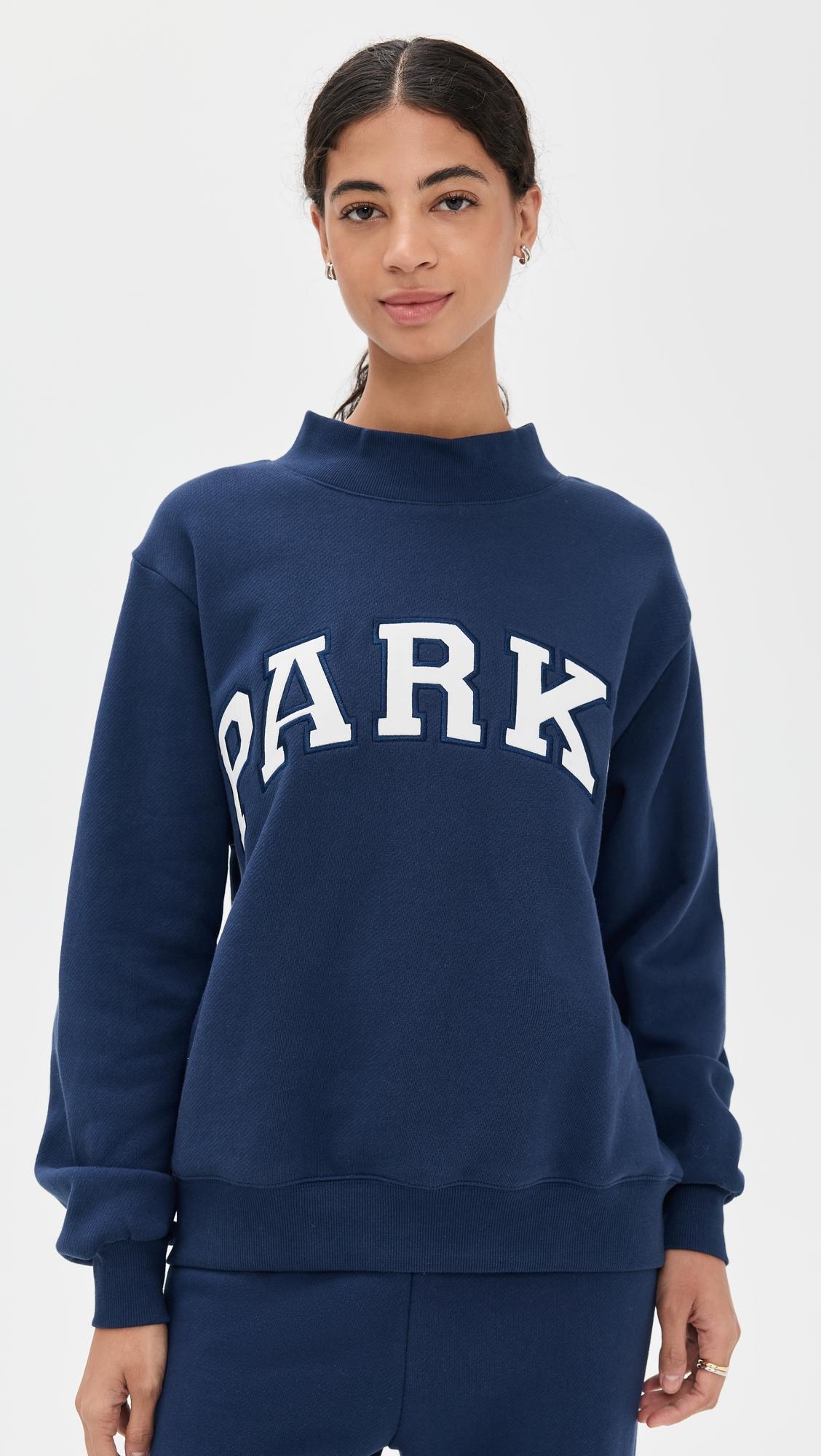 varsity mock neck sweatshirt