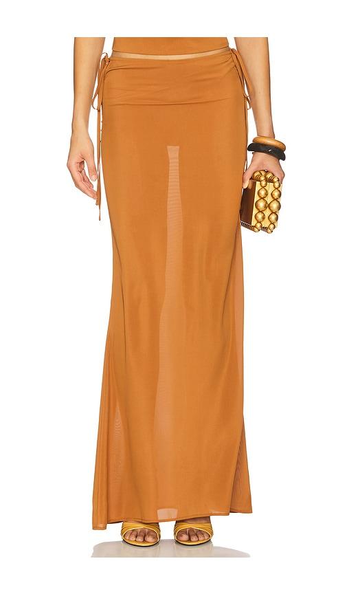 vdm evvy tide skirt in tan.
