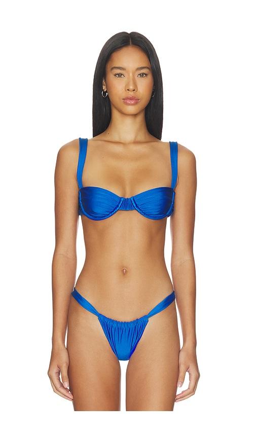 vdm margot bikini top in royal.