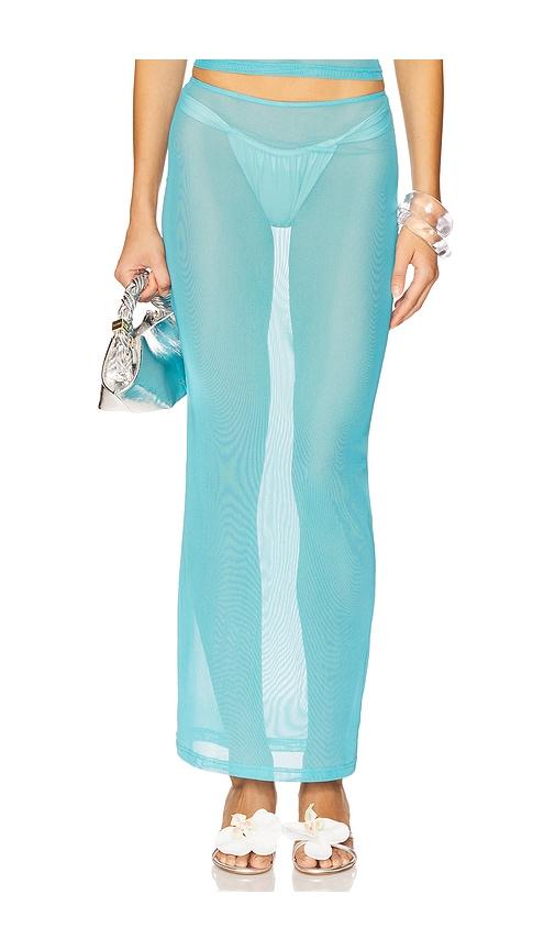 vdm mimi maxi skirt in teal.