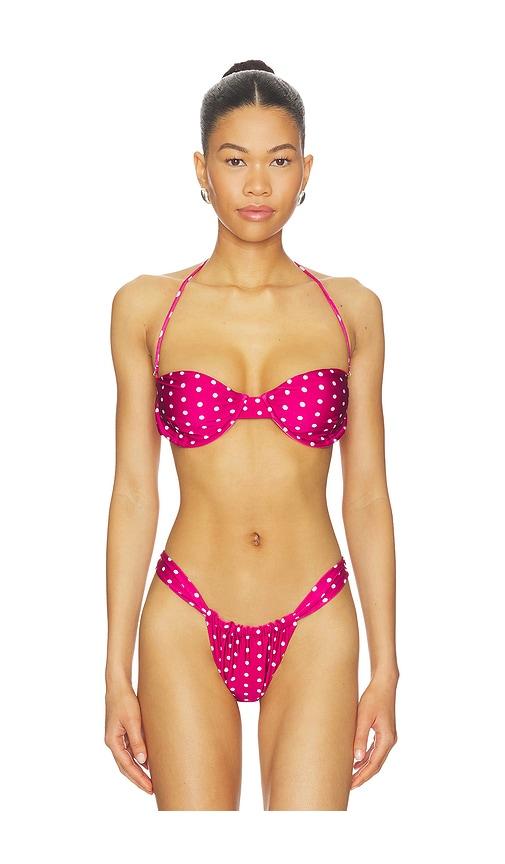 vdm polly bikini top in fuchsia.