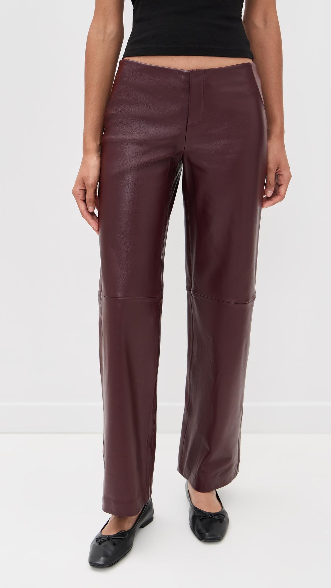 veda vida low rise leather pants