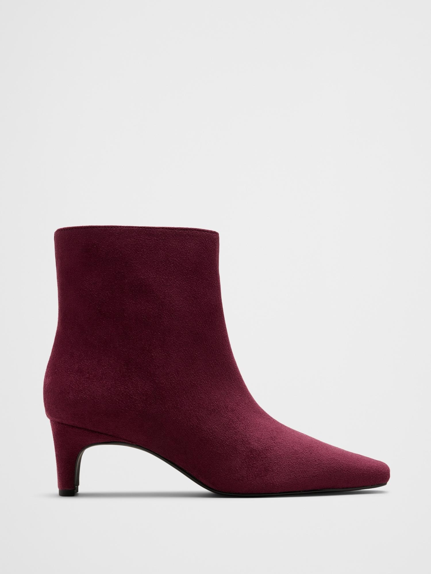 vegan leather dress bootie