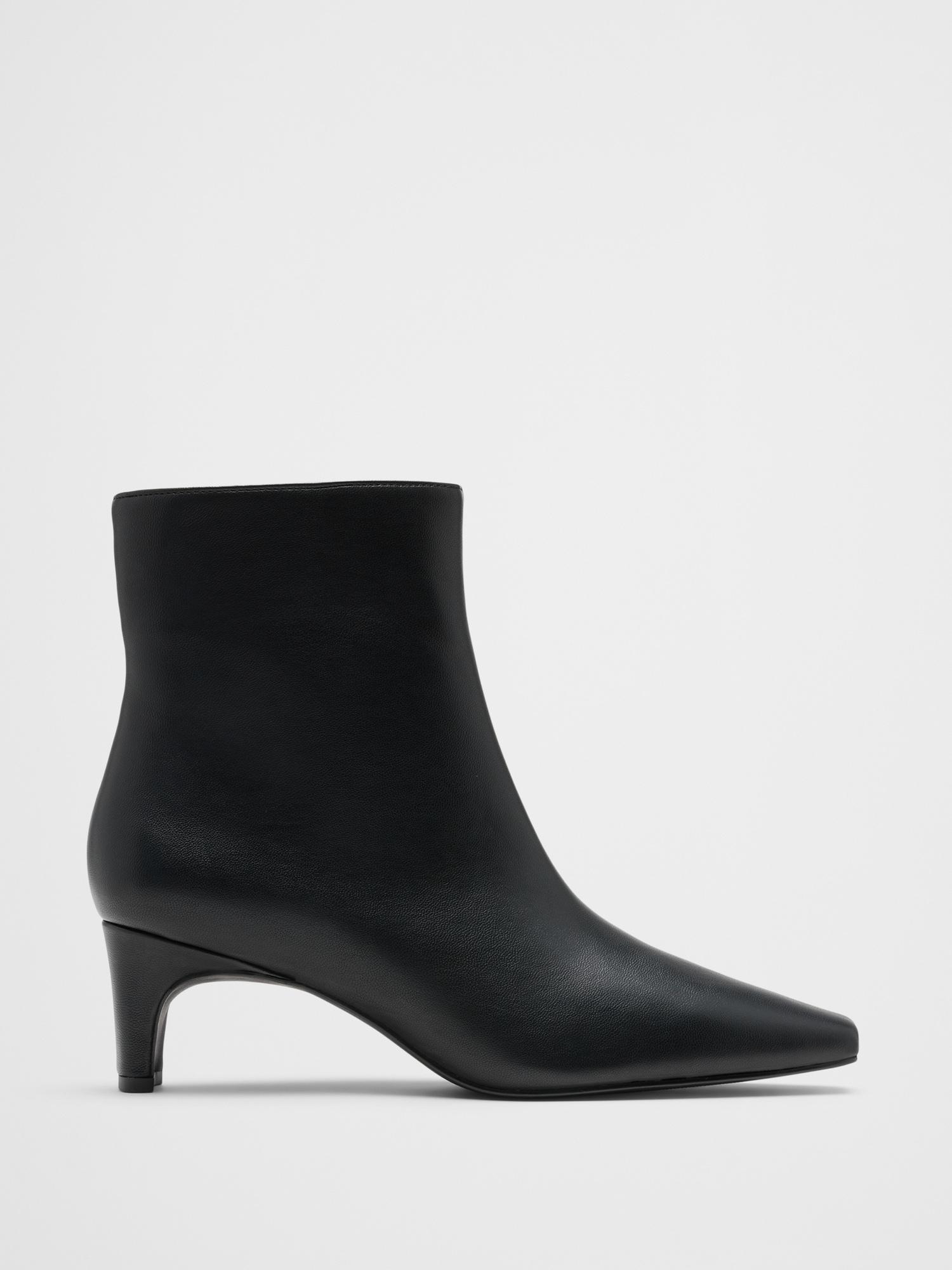 vegan leather dress bootie