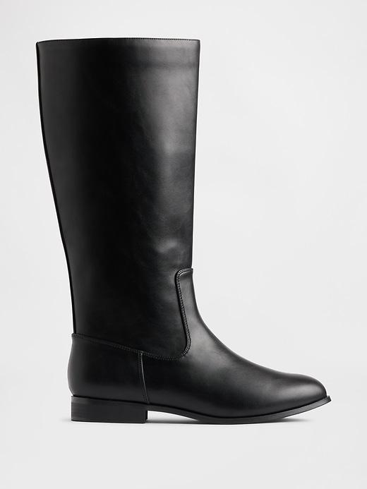 vegan leather riding boots