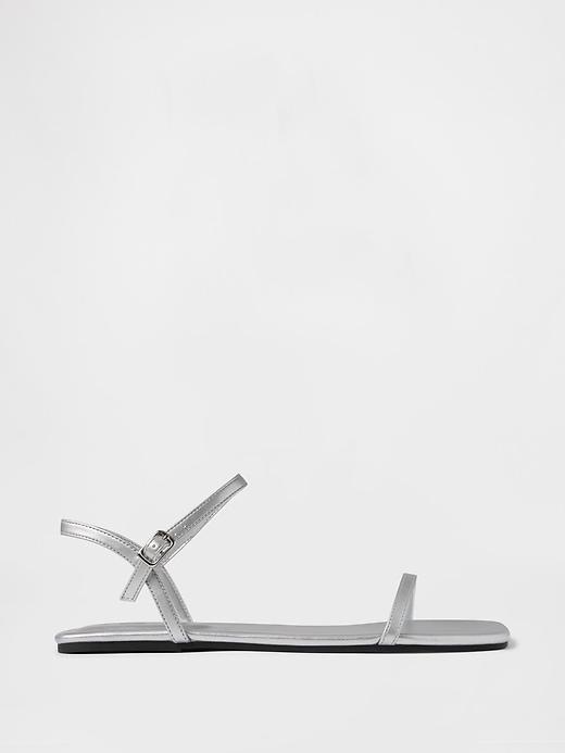 vegan-leather strappy sandals