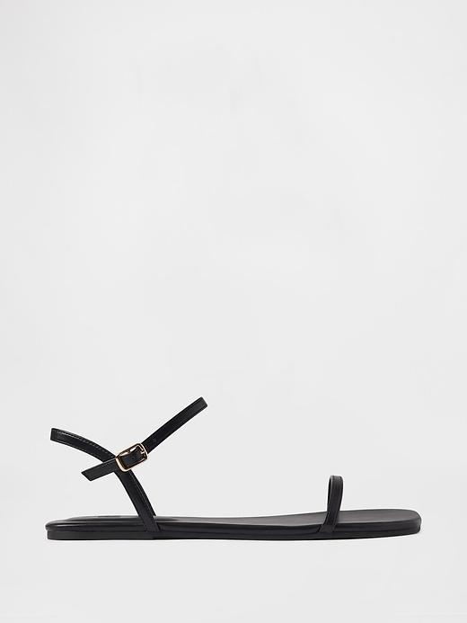 vegan-leather strappy sandals