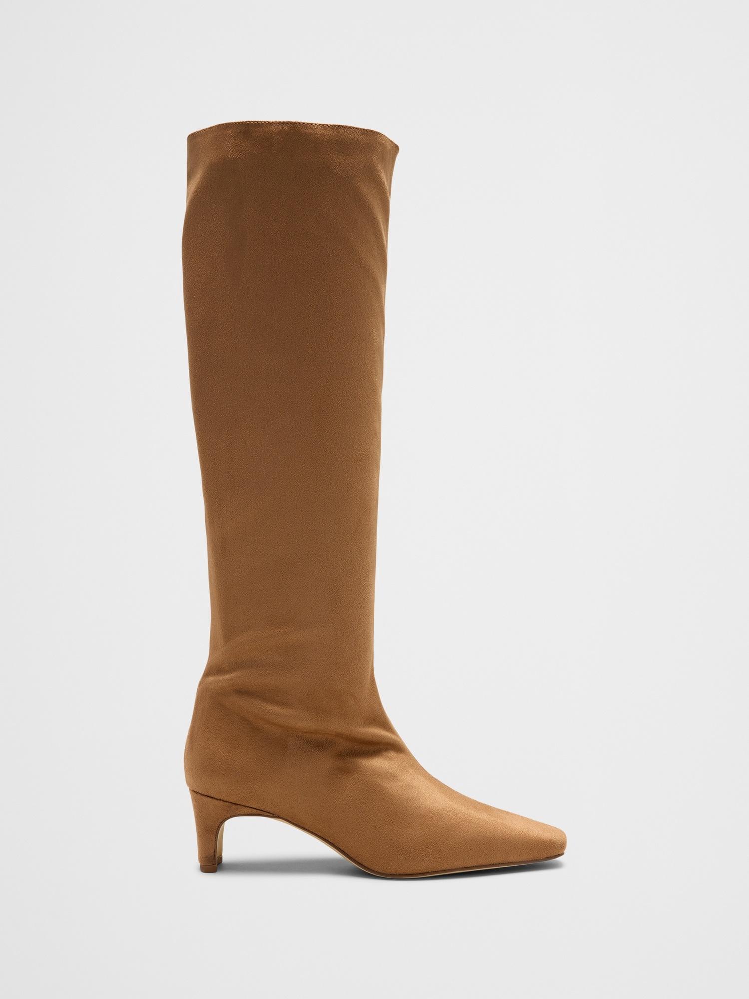 vegan leather tall slouch boot