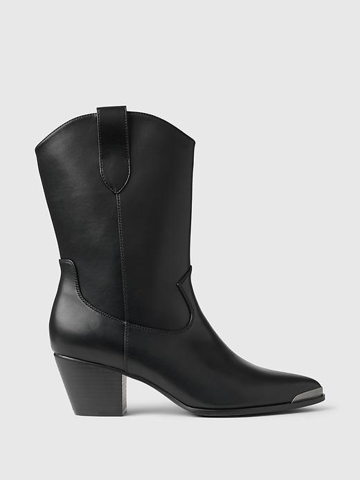 vegan leather western boots