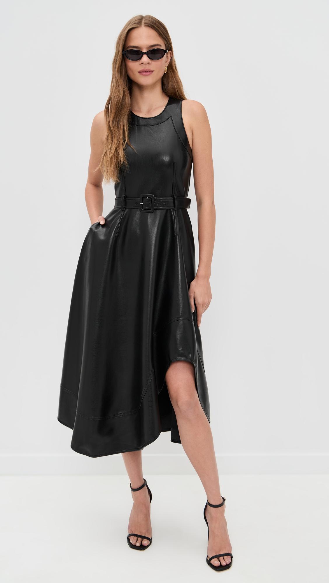 vegan leather zelda dress