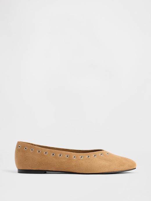 vegan suede ballet flats