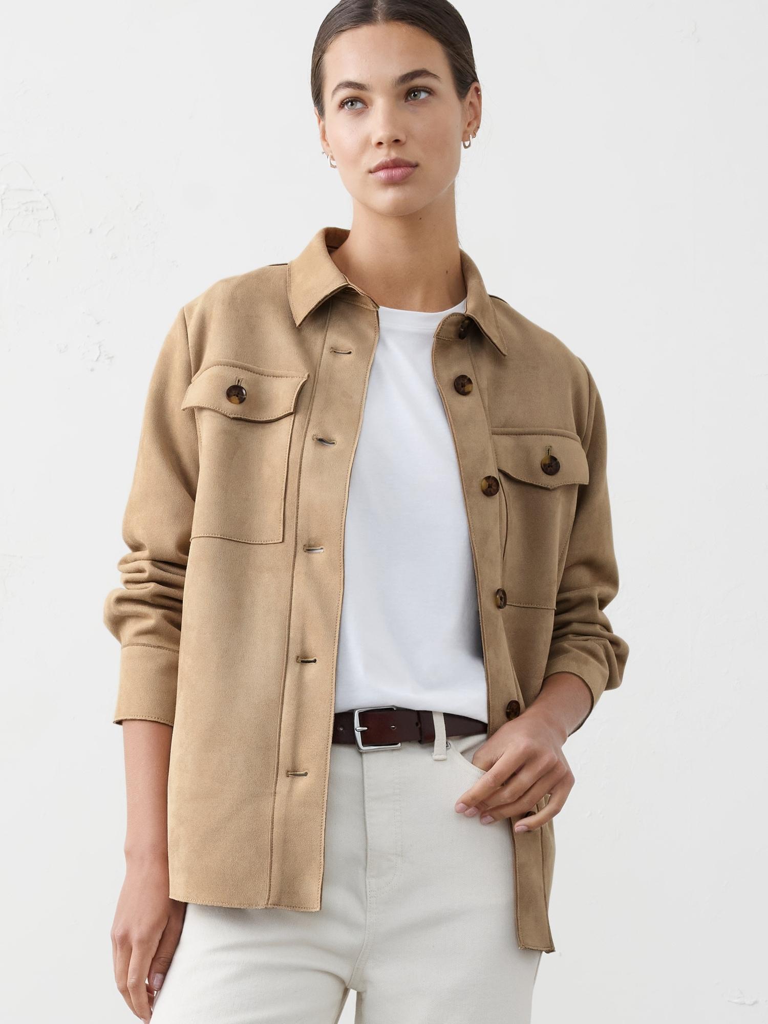 vegan suede overshirt